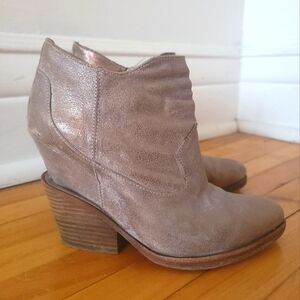 Ash Lula Cowboy Metallic Silver wedge Boots